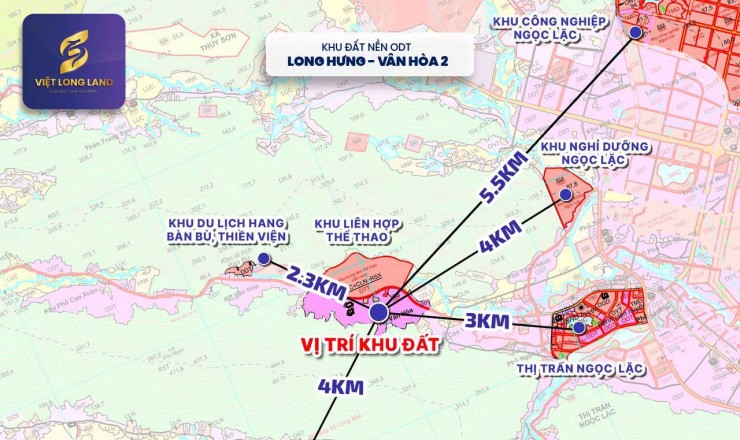 Bán đất Khu Phố Vân Hòa, Ngọc Lặc, Thanh Hóa 301 triệu - 97,8 m2 full 100% thổ cư, sẵn sổ đỏ